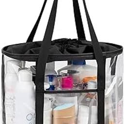 DOUBLE R BAGS Toiletry Bag, Travel Toiletry Bag for Women Men, Waterproof Clear Tote Bag, Transparent Makeup Bag Cosmetic Organizer Portable Bath Shower Bag for Bathroom, Gym, Beach, Swimming.-image-93