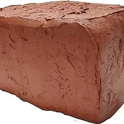 Earthen Clay Dough Ready to Use for Home Made Organic Eco-Friendly Ganesha Making| NonToxic Natural & Soft for Kids Adults Sculpture and Modeling at School | 2 Kilogram - Red-picture-13