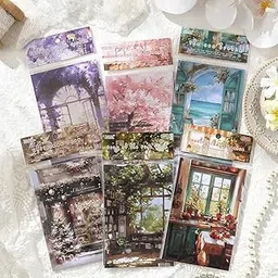 SAMVARDHAN Scenic Background – 6 Themes (Fantasy Garden, Cherry Blossoms, Seaside Breeze, Christmas Scene & More) – 120 pcs | Landscape Art Decorative Journal, Scrapbook, DIY Crafts,Pack of 6-image-40