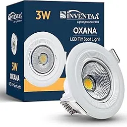 INVENTAA Oxana 3W Down Light Tilt for Ceiling | LED Concealed Can Be Installed As COB for False Ceiling, Home Temple for Mandir & LED Push for Pooja Room (Warm White, 3W)-picture-32
