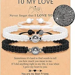 ungent them I Love You 100 Languages Bracelets, Couples Gifts for Boyfriend, Girlfriend, My Love, Soulmate, Anniversary Valentines Day Birthday Christmas Gift for Women Men, adjustable, Nylon, no-picture-29