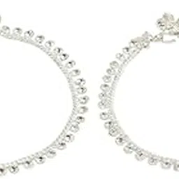 Women's Set of 2 Artificial Stone Studded Anklets-image-19