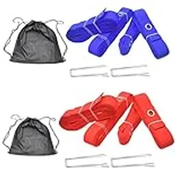 MERISHOPP 4 Pieces Professional Beach Volleyball Lines Boundary Lines for Park Outdoor Red Blue | Sports Equipment | Outdoor Sports Gear | Exercise Gear-image-47