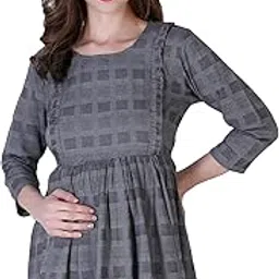 Women's Maternity Feeding Top with Zip for Easy Nursing | Latest Stylish Feeding Tops for Jeans | Maternity Short Kurti for Mothers | Nursing Dress for Women | 100% Cotton.-image-51