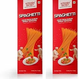 Kitchen Secret Spaghetti Pasta 500gm- 100% Durum Wheat Semolina, Fresh Pasta with High in Protein & Fiber, 100% Eggless, No Maida & No Preservatives, Easy To Cook Tasty Italian Dish Anytime (Pack of 2)-picture-15