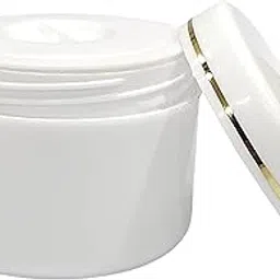 patco pharmaceuticals Patco Pharma White Cosmetic Jar with Golden Ring Pack of 10 (50ml)-picture-52
