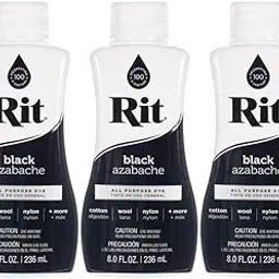 Rit Dye – 8 Oz. Liquid Fabric Dye for Clothing, Décor, and Crafts – Black (3 Pack)-picture-47
