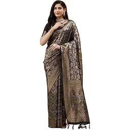 siril Women's Banarasi Silk Saree Pure Silk Kanjivaram Saree With Unstitched Blouse Piece-picture-21