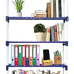 Novatic Multi-Purpose Metal Plastic 5 Shelf with Wheel Book Shelf | Spice Rack | Book Stand | Shoe Rack | Cloth Rack | Kitchen Organizer | Plastic Organiser for Storage Items (66 * 33 * 102) CM-image-61