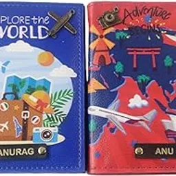 giftsclub Travel Unisex PU snap Closure Lightweight Passport Covers (Royal Blue and Red)-picture-53