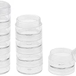 kunya 4 Layers Stackable Interlocking Screw Containers Storage Box Beads & Jewelry Making | Bead Storage & Jewelry Display Multi purpose use-image-99