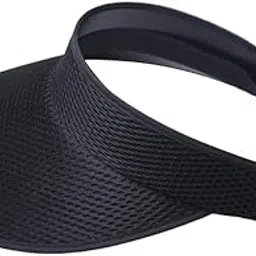 ekan Stylish Straw Wide Brim Visor Caps Women’s Sun Visor Hats for Travel, Beach and Summer Outdoors (Pack of 1) Black-picture-19