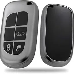 TANTRA TPU Key Cover Compatible with Jeep Meridian, Compass, Trailhawk 3 Button Flip Key (Grey)-picture-10