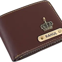 b'code B’Code Customised Original Leather Wallet for Men with Name, Personalized Purse Unique Stylish Gift for Brother, Husband, Boyfriend, Birthday, Rakshabandhan, New Year, Valentine's Day (Brown)-picture-10
