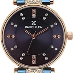 Analog Blue Dial Women's Metal Watch-Dk11328-5-image-18
