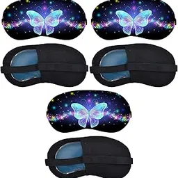 Samtrish Cotton Sleep Eye Mask for Side Sleepers Men & Women | Zero Pressure Eye Cover | Light Blocking Patented Night Blindfold | Soft Travel Eye Shade with Free Ear Plugs (Design 1) | Pack of 3-image-10