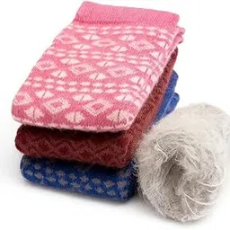 khillayox Winter Women's Ankle-Length Woolen Printed Thumb Socks | Soft & Warm Cozy Socks for Women Winter Wear Socks for Women Set of 6-picture-18