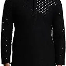 sojanya Men's Cotton Regular Fit Solid Regular Kurta-picture-17