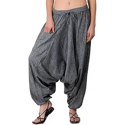 whitewhale Mens Women Cotton Stripe Aladdin Loose Baggy Boho Hippie Harem Pants-picture-13