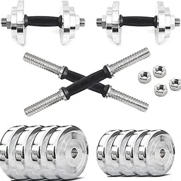 2KGX2 Steel Dumbell Set, Home Gym Set with Hand Grip Perfect for Build Muscles Fixed Weight Dumbbell (2 kg)-image-35