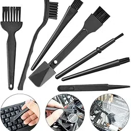 LipiWorld® 7 in 1 Multipurpose Small Portable Plastic Handle Nylon Brush Kit Set for Computer Keyboard Car Laptop Cleaning Brush Kit (Pack-1)-image-0