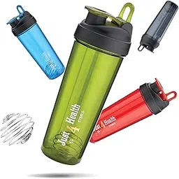 Steelo Shape Up Shaker Bottle, Gym Shaker for Protein Shake and Preworkout 100% Food Grade BPA-Free USFDA Approved PET Material 700ml for Men and Women, Green-image-0