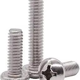 M5 X 12mm (1.2 cm) thread length Stainless Steel pan phillips head Machine Screws - 10 Nos-picture-30