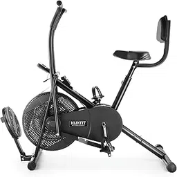 KLIKFIT Air Bike Exercise Cycle Indoor with Dual Moving Arms for Home Gym Cardio Full Body Weight Loss Workout | with Back Support & Twister Plate (4M) - Free Installation Support via Vedio call-picture-33