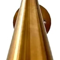 Nauticaz Antique Brass Cone Wall Sconce - Industrial Chic Bedside or Reading Wall Lamp, Versatile Lighting Fixture image 1