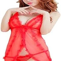 girly girl Babydoll Lingerie for Women/Women's Babydoll Night Dress for Honeymoon Red-picture-37