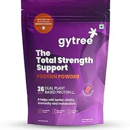 Gytree Plant Protein for Women | Monkfruit-Sweetened | 26g Vegan Protein (Pea & Rice) | Full Amino Profile | Supports Weight Loss & No Bloating | No Preservatives or Added Sugar | Chocolate, 250g image 1