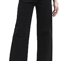 Women Mid Rise Wide Leg Mid-Rise Jeans-image-0
