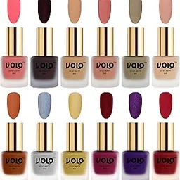 Volo Velvet Dull Matte Nail Polish Combo in Wholesale Rate(Dark Peach, Dark Wine, Skin Nude, Light Peach, Sand Nude, Nude, Metallic Coral, Metallic Silver 96 ml) Pack of 12-picture-45