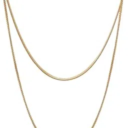 palmonas Double Chain Delight Necklace for Women - Gold Plated Necklace Chain, Waterproof & Anti Tarnish Jewellery | Gift For Women & Girls-picture-28