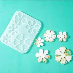 Silicone Flower Resin Mould, 5 Daisy Designs, Jewellery Making Craft Tool-picture-23