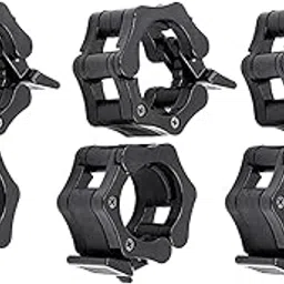 Konark Olympic Barbell Collar Lock (Pack of 6), Barbell Clamp Pair of 50MM, Use for Locking Weight Bar Plates for Workout Weightlifting Fitness Training (Black) (Pack of 6)-picture-31