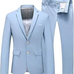 uninukoo Mens 2 Piece Suit Floral Shawl Lapel Prom Church Business Tuxedo Set-picture-22