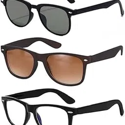 younky Unisex UV400 Protection| Combo Offer Pack of 3 Stylish Black Shade| Rectangular Sunglasses for Men and Women with Box| #3-675-picture-14