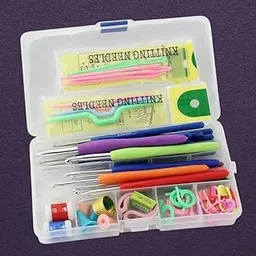 55-Piece Knitting & Crochet Hook Set – Ergonomic Knitting Needle Kit with 16 Plastic Grip Handle Hooks, Tapestry Needles, Stitch Markers & Organizer Case for Handcrafted Projects-image-91