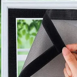 HomeConcept Pre Stitched Fiberglass Mosquito Mesh Insect Net for Window with Self-Adhesive Hook Tape (50cm x 80cm / 19.7x31.5 Inches, Grey)-picture-10