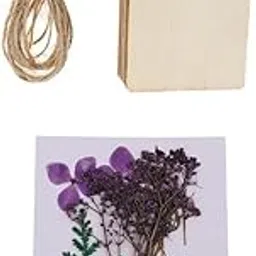 LOOM TREE 10Pieces Unfinished Wood Tags Wooden Gift Tags with 1 Bag Dried Flowers | Wooden Pieces-image-82