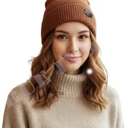 Woolen Winter Cap for Women Soft Woolen Cap for Girls in Winter for Thermal Wear Stylish Warm Wear Head Woolen Garam Topaa Cap Branded Bennies-image-7