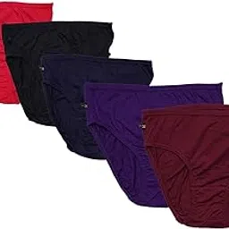 Women's Solid Cotton Hipster Briefs (Multicolor Pack of 5)-picture-54