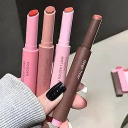 Gege Bear Lipstick Pen Matte | Lightweight Long Lasting | Soft Velvet Touch | Velvet Lipstick with Smooth Finish Benefits | Light Pink to Caramel Brown Shade | Creamy Texture Waterproof | Natural Glow Look Shine | Best Long Stay Color for Women (08# Caramel Milk, 2.2g)-picture-21