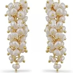 nandana collections Latest White Grape Pearl Earrings for Women Birthday Gift for Girls & Women Anniversary Gift for Wife | Lovely Gift-picture-18