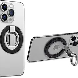 Regor Magnetic Phone Holder| Mag-Safe Ring Compatible| Foldable Mobile Phone Stand | Metal Ring Holder | Mobile Back Holder Grip| Metal Grip for Selfie & Works as iPhone & Android Phone Stand – Black-image-74