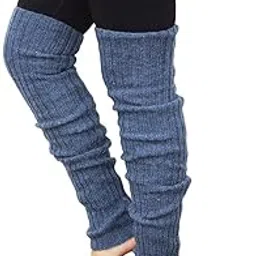 hiver Adult Woollen Leg Warmers Women Winter Warm Fur Long Leg Warmers Over Knee High Footless Socks- Unisex-picture-25