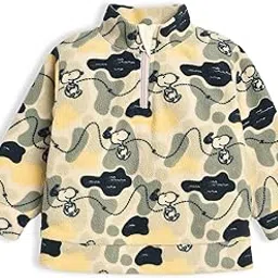 Mi Arcus Peanuts Snoopy Printed Hi Neck Fullsleeves Sweatshirt for Baby Girls Boys Kids-image-28