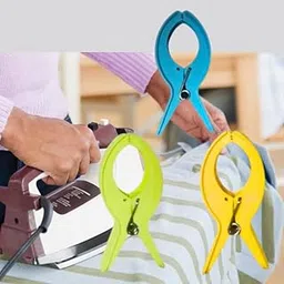 3 pcs Saree Pre Pleating Clips | Cloth Ironing | Saree Clips for Holding Saree Pleats| Saree Prepleating | Pack of 3 | Multicolour | Big Size | Super Strong-picture-24