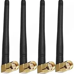NISTECH 5dbi Whip Antenna with SMA Male Right Angle 2.4Ghz 5GHz (Pack of 4) Omni Rubber Duck Whip WiFi Bluetooth Fixed Lightweight Dual-Band Waterproof- 4 pcs.-picture-10